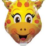 Balon mini figurina cap Girafa Jungla, 36 cm