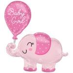 Balon figurina Elefant Baby Girl 73x78 cm