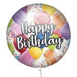 Balon folie Happy Birthday balloons 45 cm