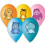 500 baloane color print animale jungla, 33 cm