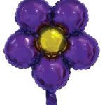 Balon folie figurina 45 cm, Violet Flower