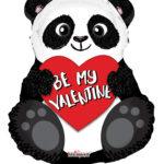 Balon folie figurina Panda Be My Valentine, 45 cm