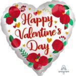 Balon jumbo folie inima Happy Valentine's Roses 71 cm