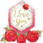 Balon figurina Love You Roses 76x71 cm