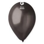 100 baloane 28 cm negre metalizate