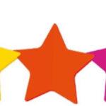 Ghirlanda party stele colorate, 3.6 m