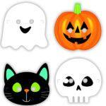 Set 8 masti party Halloween 16x23cm BF