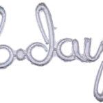 Balon folie litere argintii holografic bday 93x68cm BF