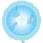 Balon folie 45 cm Botez baietel