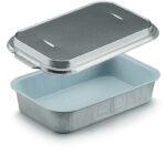 Caserola aluminiu servire linii aeriene, 350cm3, capac inclus