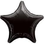 Balon folie 45 cm uni stea neagra