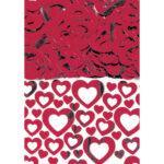 Confetti metalizate inimi rosii, 14gr. BF