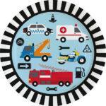 Set 8 farfurii masinute 23cm