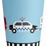 Set 8 pahare carton masinute, 200ml