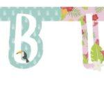 Banner litere Happy Birthday Minnie Tropical, 2.10m