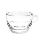 Set 6 cesti transparente cappuccino, reutilizabile, SAN 160cc