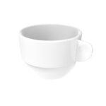 Set 6 cesti albe cappuccino, reutilizabile, SAN 160cc