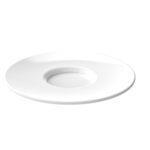 Set 6 farfurioare albe, reutilizabile, SAN 105mm