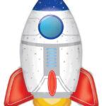 Balon figurina Nava Spatiala, 66cm