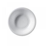 Set 10 farfurii albe, adanci, reutilizabile Ø19.5cm