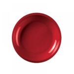 Set 10 farfurii rosii, plate, reutilizabile,  Ø22cm