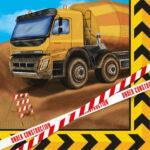 Set 20 servetele party 33x33cm Utilaje Constructii