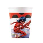 Set 8 pahare party LadyBug, 200ml