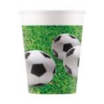 Set 8 pahare carton Football Party, 200ml