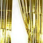 Perdea decorativa franjuri aurii, 100x200cm - imagine 2