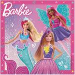 Set 20 servetele party Barbie Fantasy 33x33cm
