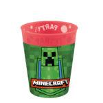Minecraft set 4 pahare reutilizabile, 250ml