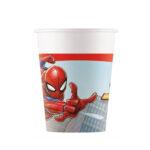 Set 8 pahare party 200ml Spiderman Crime Fighter