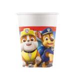 Set 8 pahare carton Paw Patrol Rescue Heroes, 200 ml
