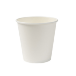 50 pahare albe din carton, biodegradabile si compostabile, 90cc
