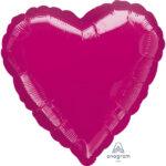 Balon folie 45 cm uni inima fuchsia