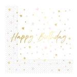 Set 20 servetele party Happy Birthday candles 33x33cm