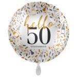 Balon folie aniversara Hello 50 ani, 45 cm