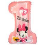 Folie figurina Minnie 1st Birthday Party 71cm