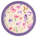 Set 8 farfurii carton 23 cm Flowers