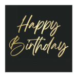Set 20 servetele party Elegant Happy Birthday 33x33cm