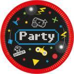 Set 8 farfurii party 23cm Gaming Party