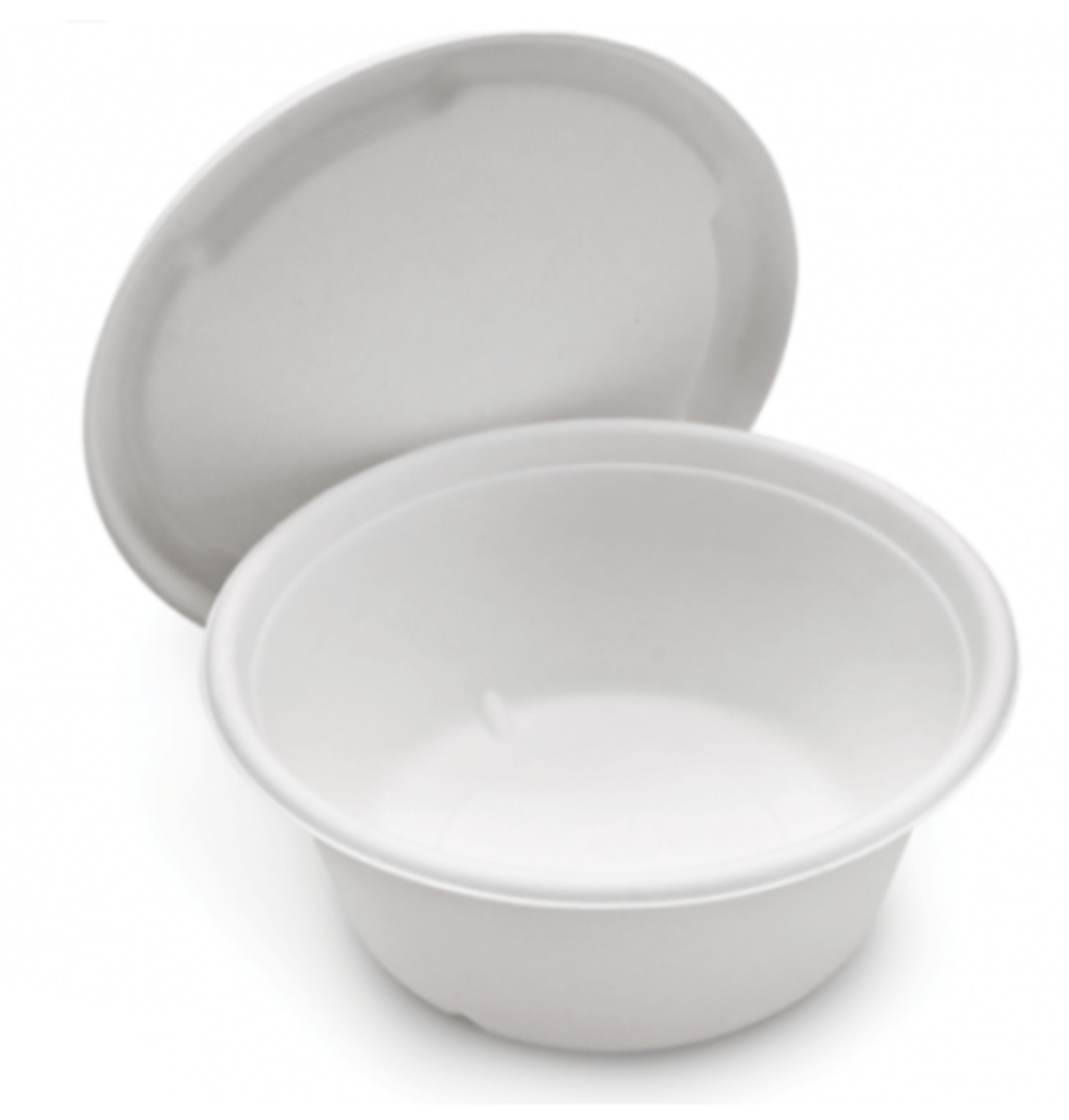 50 boluri 600ml Set 50 boluri supa biodegradabile, capac inclus, 600ml