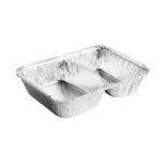 Caserola aluminiu meniu 2 compartimente 710/475cc, tip L