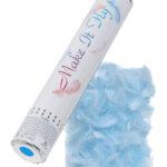 Tun confetti 27cm cu pene bleu