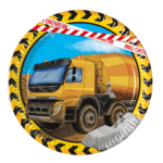 Set 8 farfurii party 20cm Utilaje Constructii