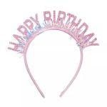 Coronita roz Happy Birthday marime universala