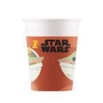Set 8 pahare carton Star Wars Mandalorian, 200ml