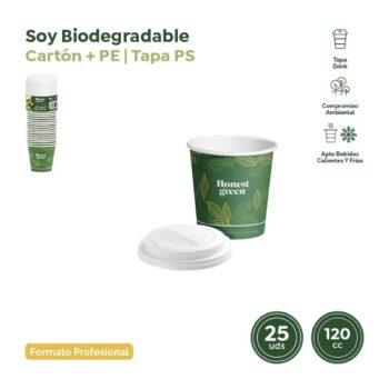 Set 25 pahare carton + 25 capace, 120cc