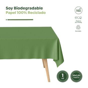 Fata de masa din hartie, verde, 1.2 x 20 m
