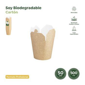 Set 50 cutii food kraft 500ml